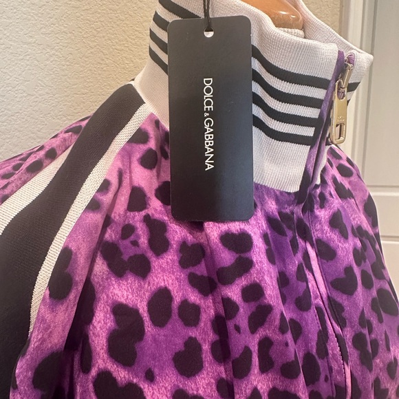 D&G Purple Leopard Warm Up Jacket - Picture 3 of 11